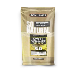 Bestseller Sonubaits So Natural Sweet Skimmer Yellow 1kg – Geel Niet-Vismeel Lokvoer met Zoete Biscuitmix en Karamelgeur voor Skimmers en Brasem